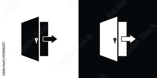 Exit icon Concept. vector design and illustration.