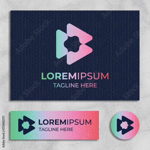 Creative, Simple and Elegant Gaming or Social Media Logo Design Template