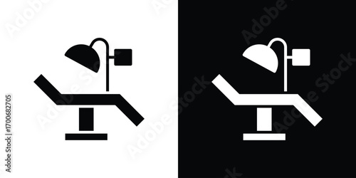 Dentist chair icon Concept. vector design and illustration.