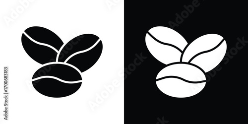 Coffee Bean icon Concept. vector design and illustration.