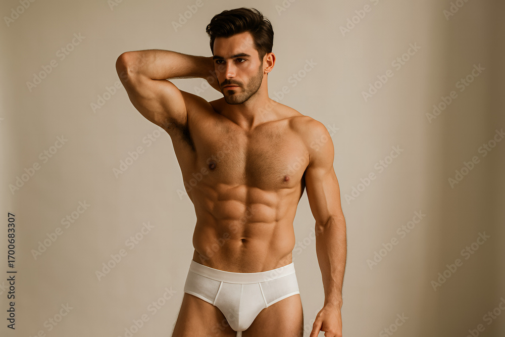 Fototapeta premium muscular young man with naked torso