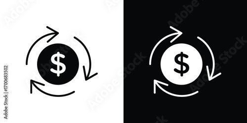Cash flow icon Concept. vector design and illustration.
