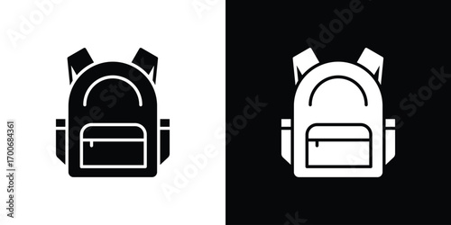 Backpack icon Concept. vector design and illustration.