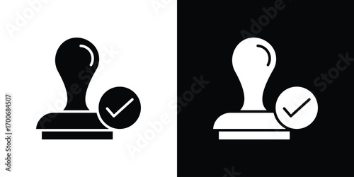 Approval stamp icon Concept. vector design and illustration.