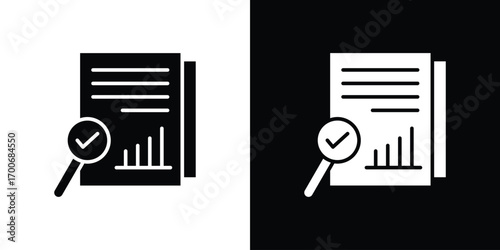 Analytics report icon Concept. vector design and illustration.