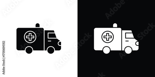 Ambulance icon Concept. vector design and illustration.