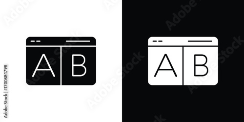A B test icon Concept. vector design and illustration.