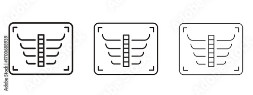 X ray icon Illustration Eps10. Line with editable stroke