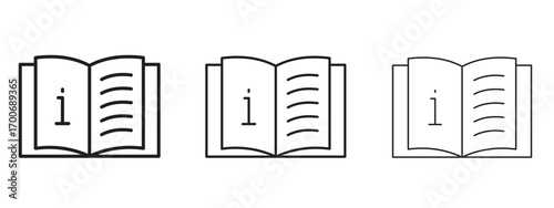 User guide icon Illustration Eps10. Line with editable stroke