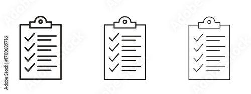 Todo list icon Illustration Eps10. Line with editable stroke
