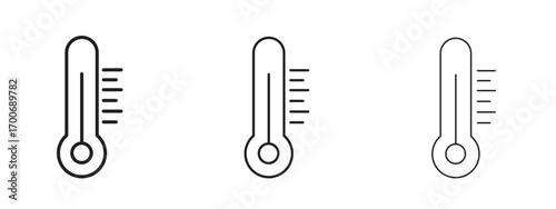 Thermometer icon Illustration Eps10. Line with editable stroke