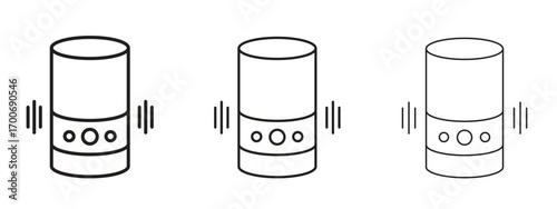 Smart speaker icon Illustration Eps10. Line with editable stroke
