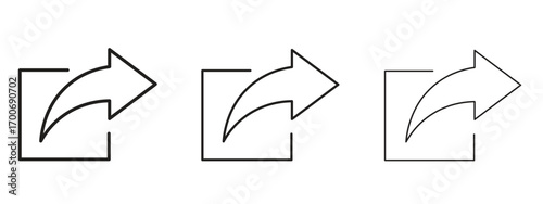 Share icon Illustration Eps10. Line with editable stroke