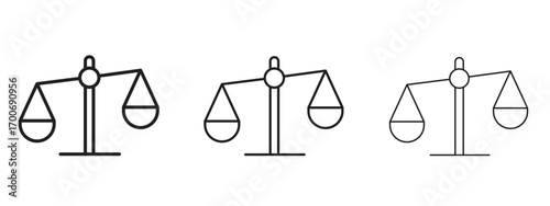 Scales icon Illustration Eps10. Line with editable stroke