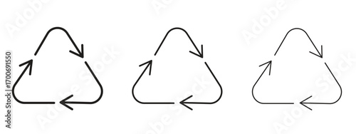 Recycle icon Illustration Eps10. Line with editable stroke