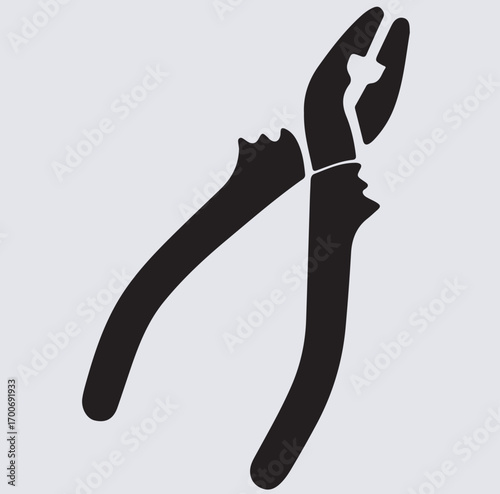 wrench silhouette vector art illustration