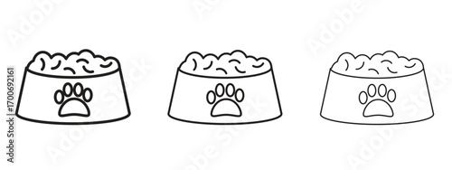 Pet food icon Illustration Eps10. Line with editable stroke