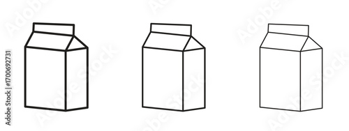 Milk carton icon Illustration Eps10. Line with editable stroke