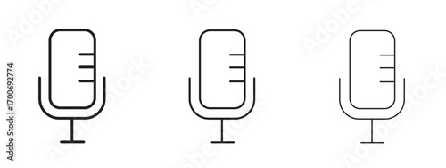 Microphone icon Illustration Eps10. Line with editable stroke
