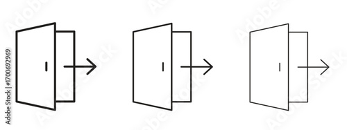 Logout icon Illustration Eps10. Line with editable stroke