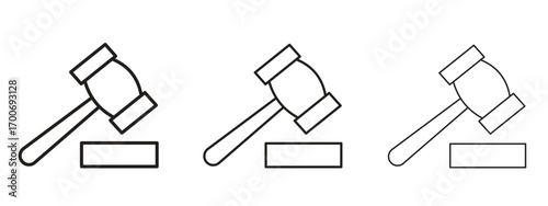 Law icon Illustration Eps10. Line with editable stroke