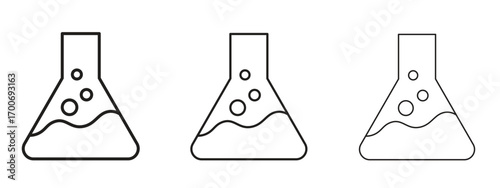 Lab flask icon Illustration Eps10. Line with editable stroke