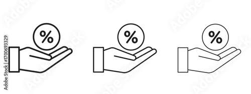 Interest icon Illustration Eps10. Line with editable stroke