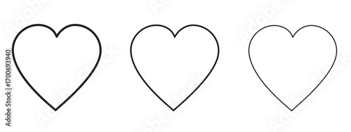 Heart icon Illustration Eps10. Line with editable stroke
