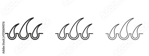 Hair icon Illustration Eps10. Line with editable stroke