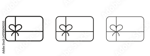 Gift voucher icon Illustration Eps10. Line with editable stroke