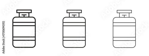 Gas cylinders icon Illustration Eps10. Line with editable stroke