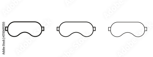 Eye mask icon Illustration Eps10. Line with editable stroke