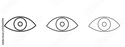 Eye icon Illustration Eps10. Line with editable stroke