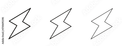 Electricity icon Illustration Eps10. Line with editable stroke