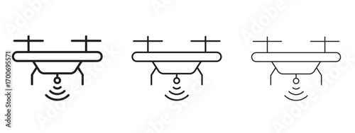 Drone icon Illustration Eps10. Line with editable stroke