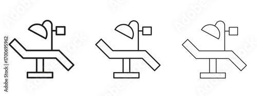 Dentist chair icon Illustration Eps10. Line with editable stroke