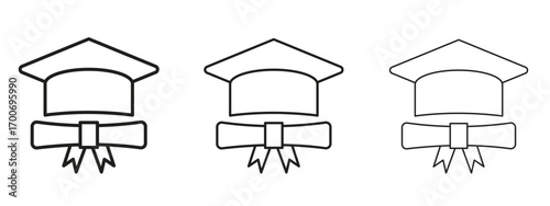 Degree icon Illustration Eps10. Line with editable stroke