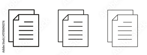 Copy icon Illustration Eps10. Line with editable stroke