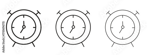 Clock icon Illustration Eps10. Line with editable stroke