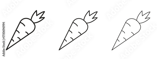 Carrot icon Illustration Eps10. Line with editable stroke