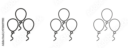 Balloon icon Illustration Eps10. Line with editable stroke