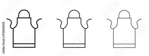 Apron icon Illustration Eps10. Line with editable stroke