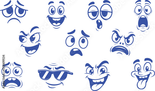 Comic Facial Expressions Clipart