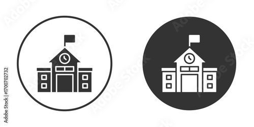school icon clipart flat designs. illustration vectors