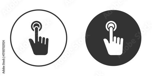 finger tap icon clipart flat designs. illustration vectors