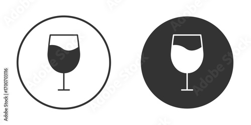Wine glass icon clipart flat designs. illustration vectors