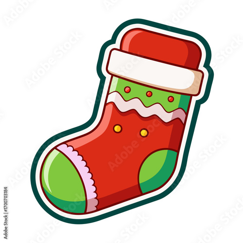 Download christmas stocking vector illustration for holiday season festive decoration and gift ideas