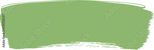 Abstract green paint brush stroke on white background, representing nature and freshness