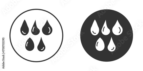 Water drop shape icon clipart flat designs. illustration vectors