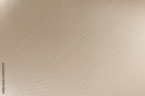 Minimalist beige background with abstract linear waves. Gentle fabric waves create a sophisticated and calming aesthetic. Great for beauty, spa or luxury product presentations. Vector illustration.